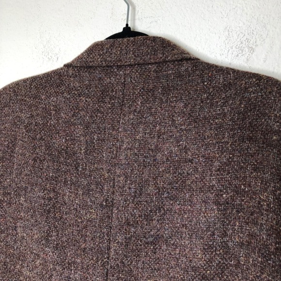 VTG Row Mens Brown 100% Wool Blazer Sport Coat Jacket Sz: 48R Academia Fall - Picture 13 of 16